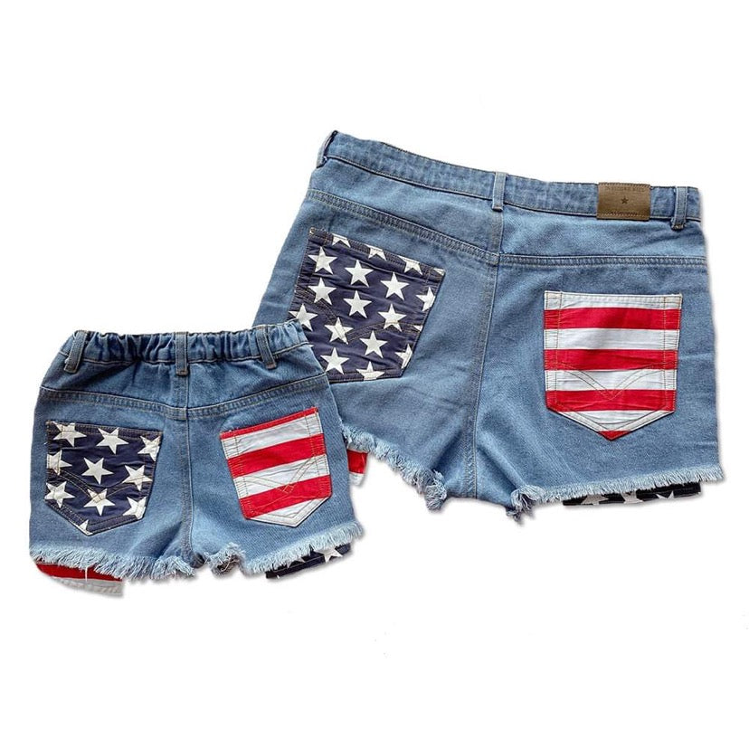 Mommy and Me 4th of July Jean Shorts - ADULT