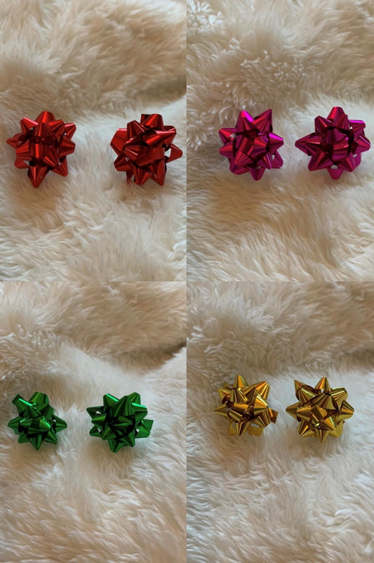 Christmas Bow Earring