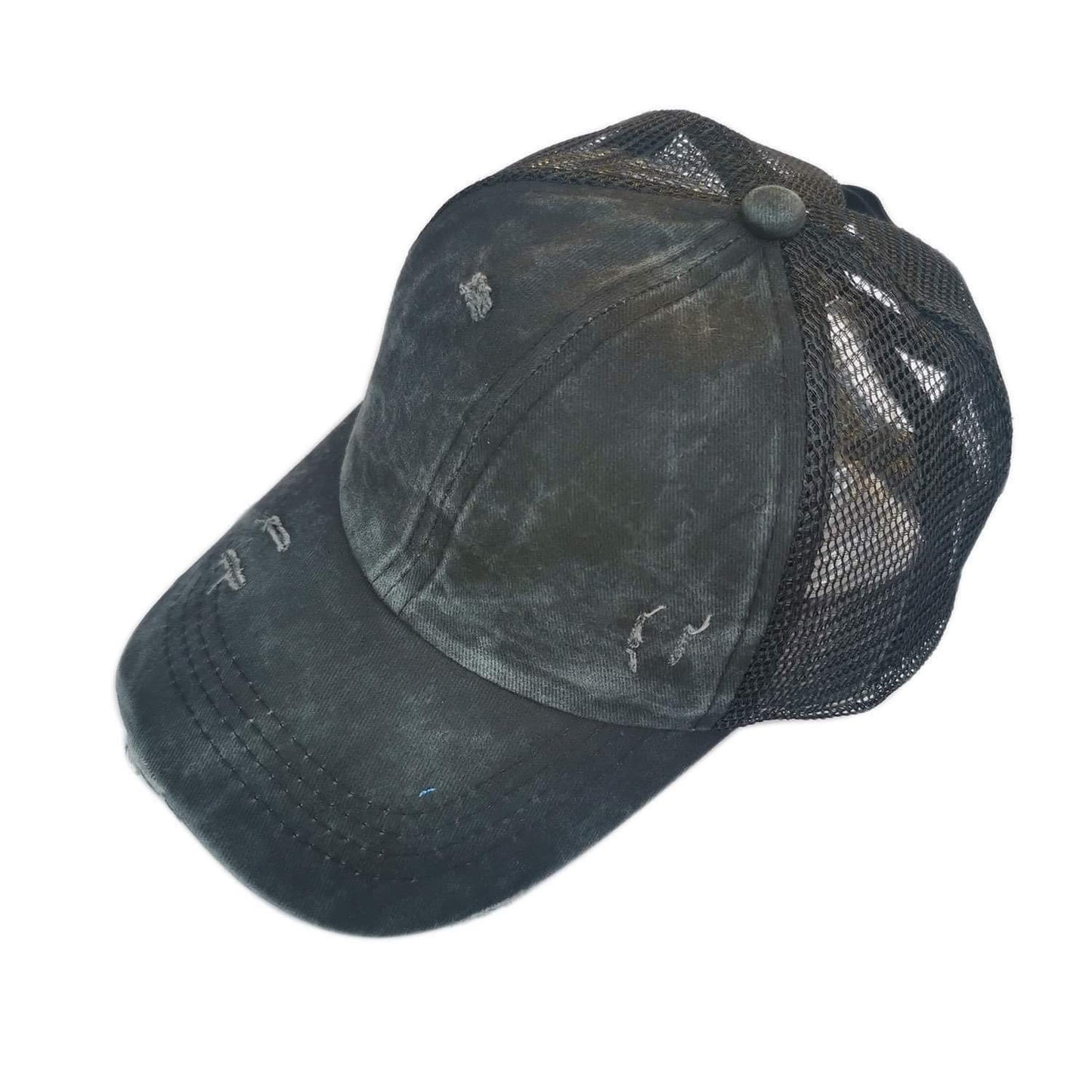 Distressed Kids Ponytail Hat