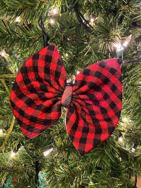 Buffalo Plaid Bow