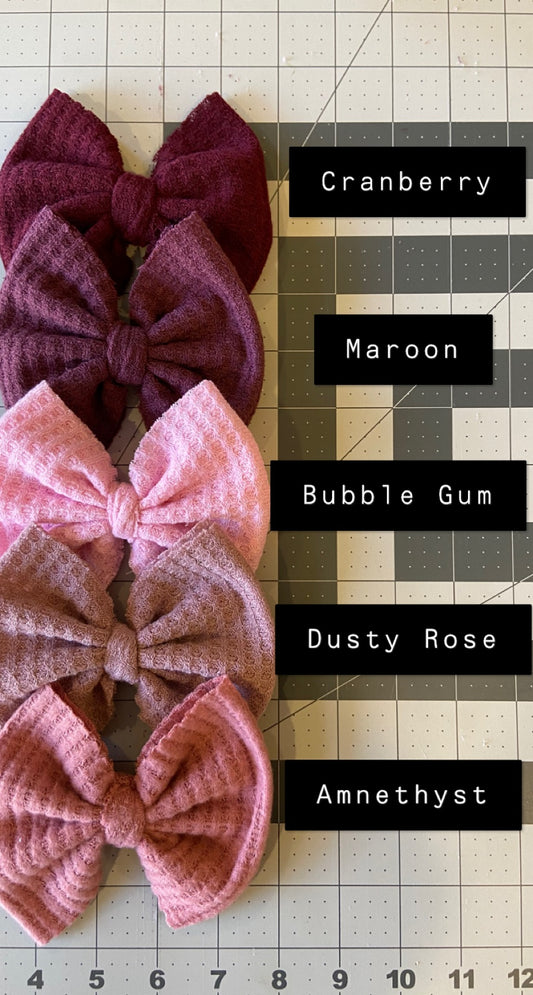 Waffle Fabric Bows