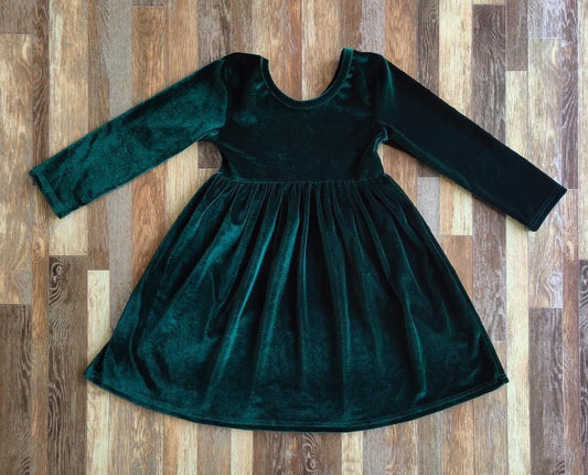 Green Velvet Dress