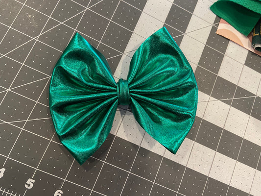 Green Metallic Bow