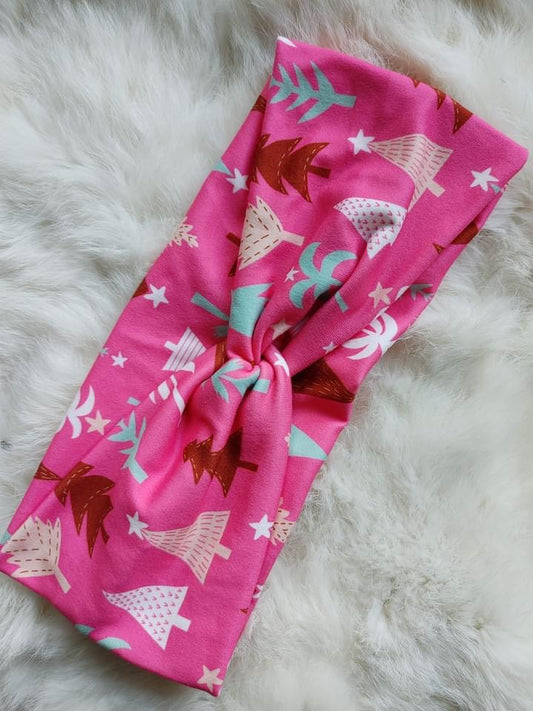 Pink Christmas Adult Twist Wrap